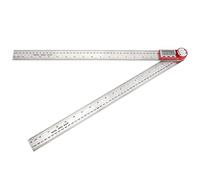 Akozon Regla Digital Herramienta de Medición Electrónica de Acero Inoxidable de 0-300 Mm con Pantalla LCD para Medición de ángulos y Longitudes Operada Manualmente en 360 Grados (0-500 mm)