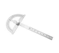 Akozon Regla transportadora Goniómetro transportador de acero inoxidable de 0 a 180 grados Buscador de ángulo Regla de 15 cm (80 * 120 mm)