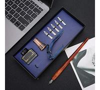 Akozon Soporte de Pluma de Caligrafía de Madera Vintage, Pluma de Inmersión | Portalápices de caligrafía de madera vintage - Pluma de inmersión ergonómica para dibujar, cómics y escribir - y diseño