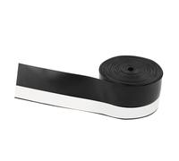 Akozon Tira de Sellado Autoadhesiva para Puertas y Ventanas de 45 Mm X 5 M, Burlete de Caucho de Silicona para Prueba de Viento, Cinta Aislante Semitransparente para Gabinetes Domésticos (BLACK)