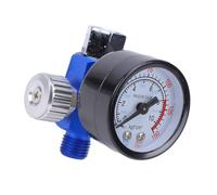 Akozon Válvula Reguladora de Presión, 1/4” Pistola de Pintura en Aerosol Regulador de Presión de aire Medidor de Presión Accesorio de Herramienta Neumática