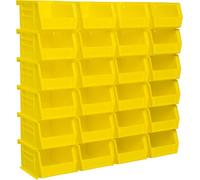 Akro-Mils 30210 5-Inch by 4-Inch by 3-Inch Plastic Storage Stacking Hanging Akro Bin, Berry, 24-Pack