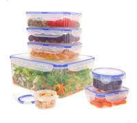 Aktive – Pack 7 recipientes herméticos Max Home, plástico sin BPA 0,1–5L, microondas y congelador