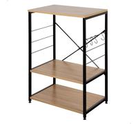Aktive – Mueble auxiliar de cocina 18425 MAX Home – 60x40x82 cm, madera y acero, 3 niveles