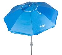 Aktive Sombrilla de playa Antiviento 210 cm mástil inclinable azul