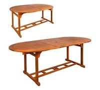 AKTIVE 61026 - Mesa Ovalada Extensible en Madera Acacia Garden