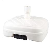 Aktive Base para sombrilla 61132 – Cuadrada blanca Ø33-48 mm, depósito agua o arena, con rueda