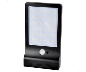 AKTIVE 61534, Farola exterior solar led con sensor de movimiento, lámpara led, Luz continua entre 6 y 8 horas, 36 leds, de 300 lumen, Impermeable, farolas solares