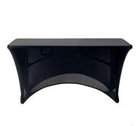 Aktive 61545 - Funda mesa jardín impermeable negra, Protector mesa elástico 120x61x76cm, Funda mueble jardín resistente con sujeción de refuerzo, Funda muebles exterior