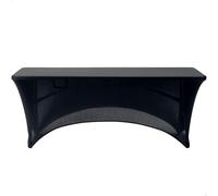 AKTIVE 61548 - Funda mesa jardín negra, protector mueble resistente con sujeción de refuerzo, elástico 180 x 76 x 76 cm, exterior