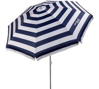 Aktive 62223 - Sombrilla de playa, Ø180 cm, con protección UV filtro 50, mástil Ø22-25 mm, incluye bolsa para transportarla, Sombrilla playa plegable, estampado a rayas marineras, Aktive Beach,