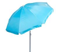 AKTIVE 62237, Sombrilla de playa Ø180 cm inclinable c/protección UV50, Azul