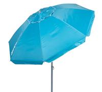 AKTIVE 62238 - Sombrilla playa antiviento plegable azul Ø200, Con revestimiento plateado y protección UV 50, paravientos playa, sombrilla parasol grande, para-sol playa, sombrillas para playa