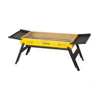 Aktive Barbacoa carbón plegable 63124 - Acero esmaltado, parrilla inox, bandejas abatibles