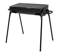 Aktive Barbacoa de carbón Black 71 con asas y parrilla de acero inoxidable negro 71x63x33 cm