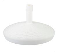Aktive - Base para sombrilla, base de sombrilla Ø58x35 cm, pie de sombrilla, blanco o negro, material polietileno alta densidad, ajustable a mástiles de Ø25/48 mm, resistente a la intemperie, rellenab