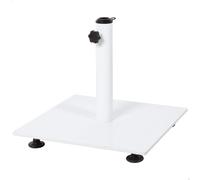 Aktive - Base para sombrilla cuadrada, 37x32 cm, de acero, blanca, resistente al agua, soporta 9 kg, pie de sombrilla, soporte para parasol, para jardín, exterior, terraza
