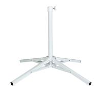 Aktive - Base sombrilla, color blanco, 4 patas metal, medidas abierta 67x67x60 cm, medidas cerrada 10x10x54 cm, mástil D25-32 mm, pie sombrillas, base parasol plegable,