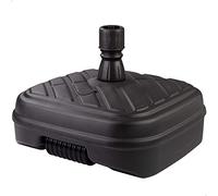 Aktive Base sombrilla terraza exterior rectangular negra, Resistente al agua y a los rayos del sol, Base parasol con depósito de agua o arena y rueda para fácil traslado (61133)