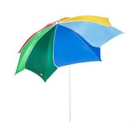 Aktive Beach Sombrilla de playa inclinable 180 cm Multicolor UV50 Oxford 8 varillas (62524)