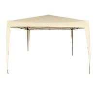 Aktive Cenador plegable 300x300x240 cm, color crema, estructura metáli