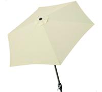 Color Baby Parasol Terraza 300 cm con Chimenea y Mástil de Aluminio 3,8 cm Color Crema