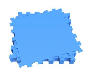Aktive Garden - Protector de suelo 146x146 cm, 9 piezas, interior, exterior, resistente al agua, lavable a mano, goma eva, color azul, para piscinas, zonas de juego