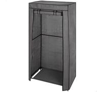 AKTIVE MAX Home Armario ropero Tela, 70x44x148 cm, 1 Barra, Cubierta Enrollable, Funda Textil extraíble Gris, Peso soportado 8 kg, Muebles Camping, Estancia Temporal (18802)