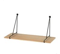 AKTIVE MAX Home Estante de Pared, 40 cm, con Soportes Triangulares metálicos, Flotante, Efecto Madera, para Cuadros, Decoración, Salón, Comedor, Cocina, Baño (18489)