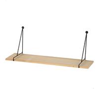 AKTIVE MAX Home Estante de Pared, 40 cm, Peso máximo 5 kg, con Soportes Triangulares metálicos, Flotante, Efecto Madera Clara, Decoración, Salón, Comedor, Cocina, Baño (18489)