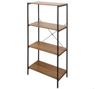 Aktive – Estantería de almacenaje AKTIVE MAX Home 60x30x120 cm, 4 estantes, acero y madera