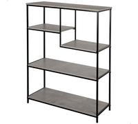 Aktive Estantería asimétrica MAX Home – efecto cemento, 5 estantes, 75x30x100 cm