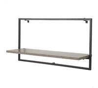 AKTIVE Estantería de pared MAX Home (18481) - 1 balda 65x20x35 cm, efecto cemento, negra, 5 kg