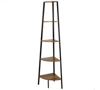 Aktive Estantería esquinera Max Home – acero negro y madera, fácil montaje