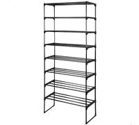 Aktive Estantería zapatero AKTIVE MAX Home 67x30x160 cm, 4 niveles, soporta 24 kg, negra (18815)