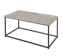 Aktive Mesa auxiliar 90x48x40 cm moderna minimalista, soporta 20 kg, estructura metálica negra café