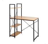 Aktive Mesa escritorio con estantería MAX Home 100x52x120 cm 3 estantes tablero madera (18421)