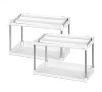 Aktive – Organizador de especias Max Home Pack 2, 2 alturas, bandeja extraíble, blanco/gris