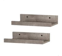 AKTIVE MAX Home Set de 2 estantes de Pared, 25 cm, Efecto Cemento, para Cuadros, Decoración, Salón, Comedor, Cocina, Baño (18487)