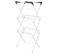 Max Home - Tendedero extensible plegable, 3 alturas, peso soportado 10 kg, barras extraíbles superiores, estructura estable metálica, tenderetes de ropa plegables, exterior e interior, fácil de