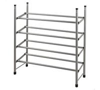 Aktive Zapatero metálico Max Home 62-112x22x67 cm 4 niveles barras extraíbles plástico y acero