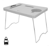 AKTIVE Mesa de Playa, Mide 35x25x25 cm, Soporta 8 kg, Ranura para móvil, Incluye abrebotellas, Estructura PP, Patas Plegables Acero, Mesas pequeñas (62523)