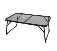 Aktive mesa plegable pequeña camping maletín antivuelco y ultraligera negra para barbacoa 40 cm