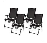 Aktive Sillas de jardín Color Baby Pack 4 – Plegables Textileno 47x64x95 cm – 2x1