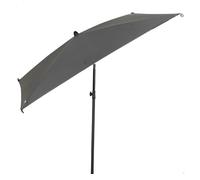 Aktive Sombrilla de terraza 61151 Cuadrada 175x175 cm Gris, mástil acero inclinable, poliéster UV30