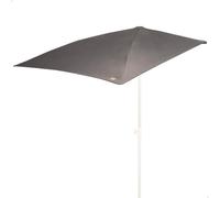 Aktive Parasol de pared rectangular 160x100 cm gris Poliéster Acero UV50 4 varillas
