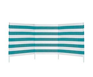 AKTIVE Paravientos de playa tipo biombo, Medidas 480x84 cm, 3 paneles de poliéster 140 g/m², 4 tubos metálicos con punta afilada, Incluye funda con asa, Surtido aleatorio (62135)