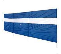 Aktive - Paravientos playa, 440x130 cm, color azul, ventana panorámica PVC, tejido poliéster, estructura acero, incluye 4 piquetas y varillas, funda de transporte con asa, cortavientos para la playa