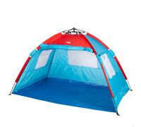 AKTIVE Paravientos playa, 213x133x120 cm, Tejido poliéster 170T, Columna de agua 300 mm, Peso tienda 2 kg, Tienda campaña montaje rápido, Cortavientos playa, Carpa de playa, Tienda de campaña 4