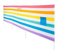 AKTIVE Paravientos Playa, 360x85 cm, Multicolor, Protección UV30, Tejido poliéster, Estructura Acero, Incluye 4 Varillas, Bolsa de Transporte, Cortavientos Plegable (62492)